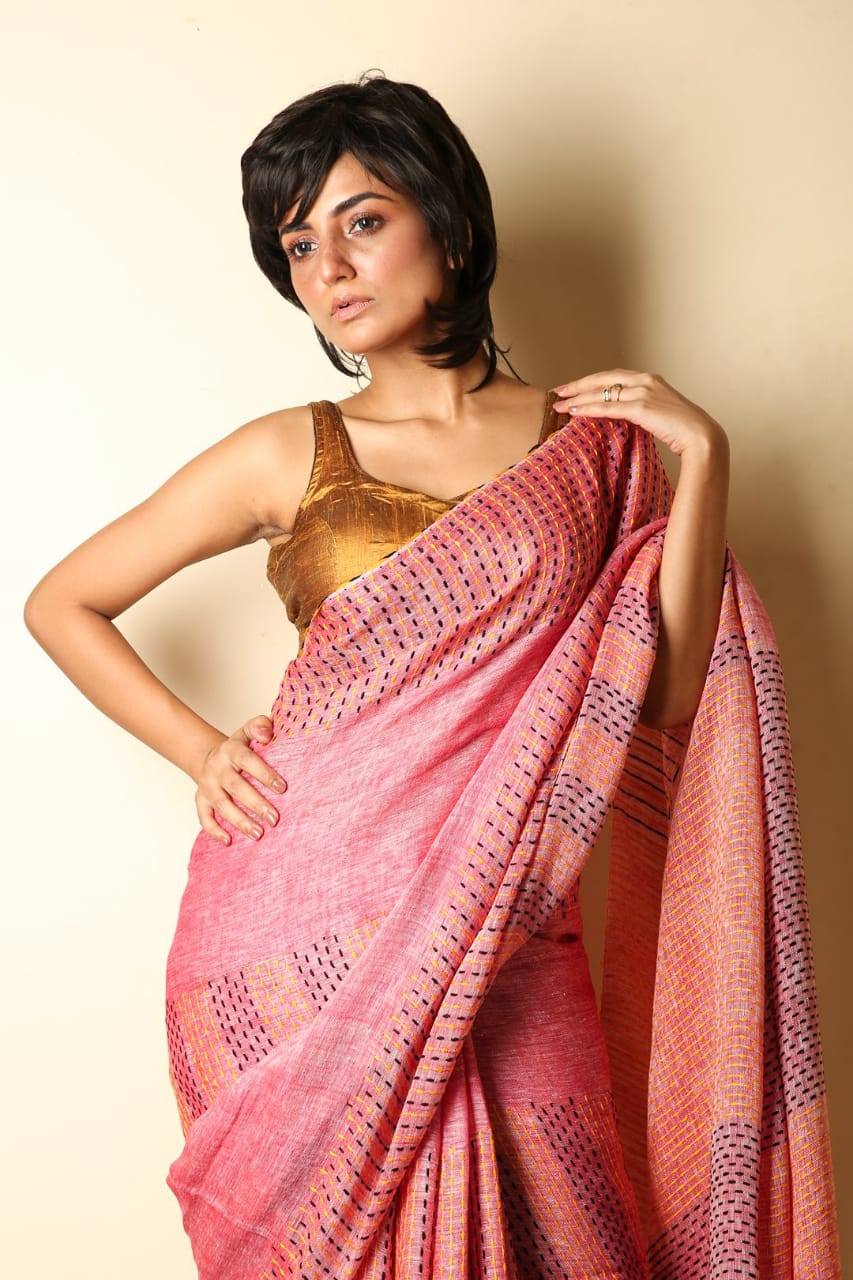 Pure Linen Sarees