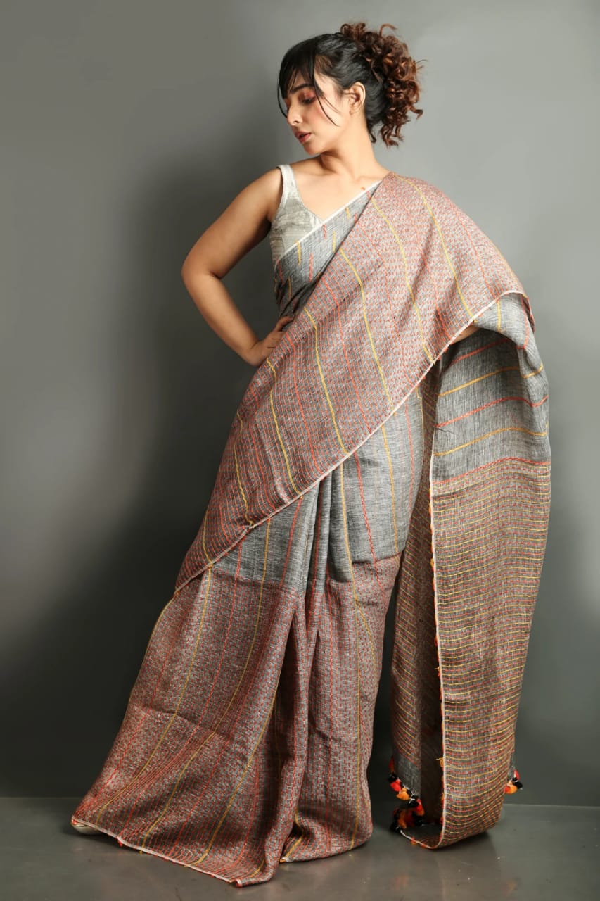 Pure Linen Sarees