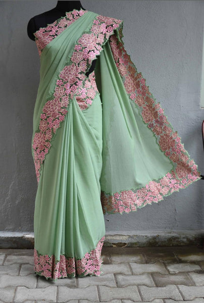 Pure Tussar Silk Cut Work Saree With Machine Embroidery, Golden Jari Border  All Over Saree, Jari Pallu at 7200.00 INR in Raigarh | Manisha Silk Weaves