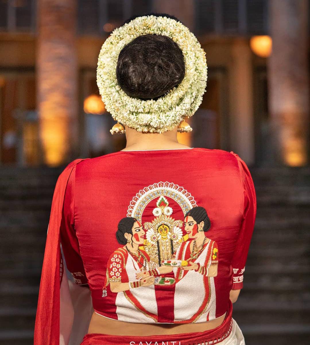 Sindoor Khela Embroidered Back Blouses - Dailybuyys