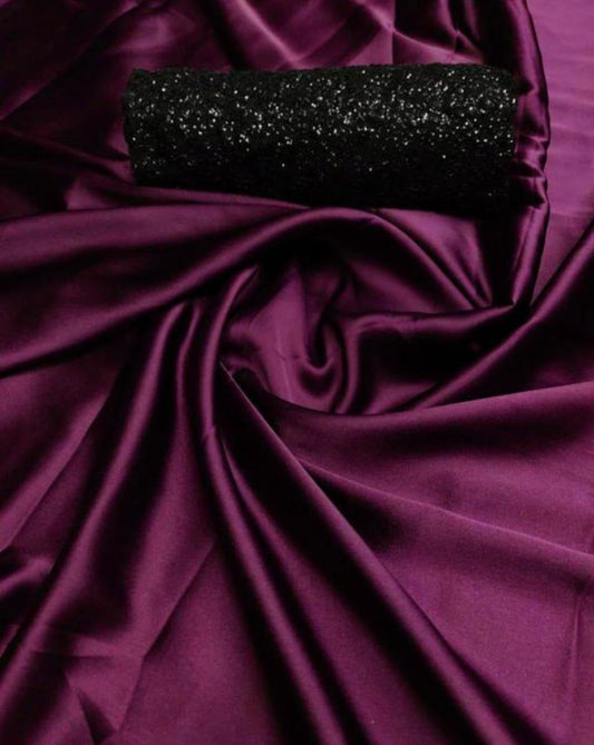 Purple Satin Sarees