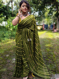 Green Cotton Handloom Sarees Get Extra 10% Discount on All Prepaid Transaction