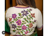 Beige Floral Embroidery design Blouses Get Extra 10% Discount on All Prepaid Transaction