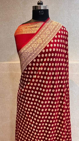 Designer Banarasi Linen Party Wear Sarees