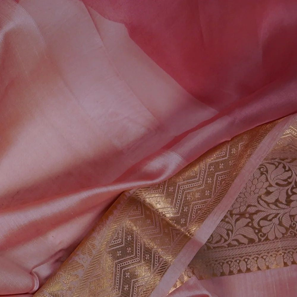 Golden Woven Designer Benarasi Organza Sarees