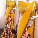 Fancy Yellow Georgette Sarees