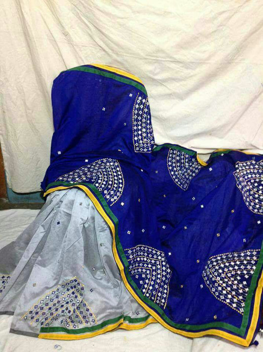 Blue Kathiawari Sarees - Dailybuyys