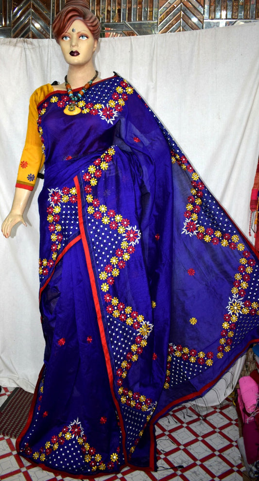 Blue Kathiawari Sarees - Dailybuyys