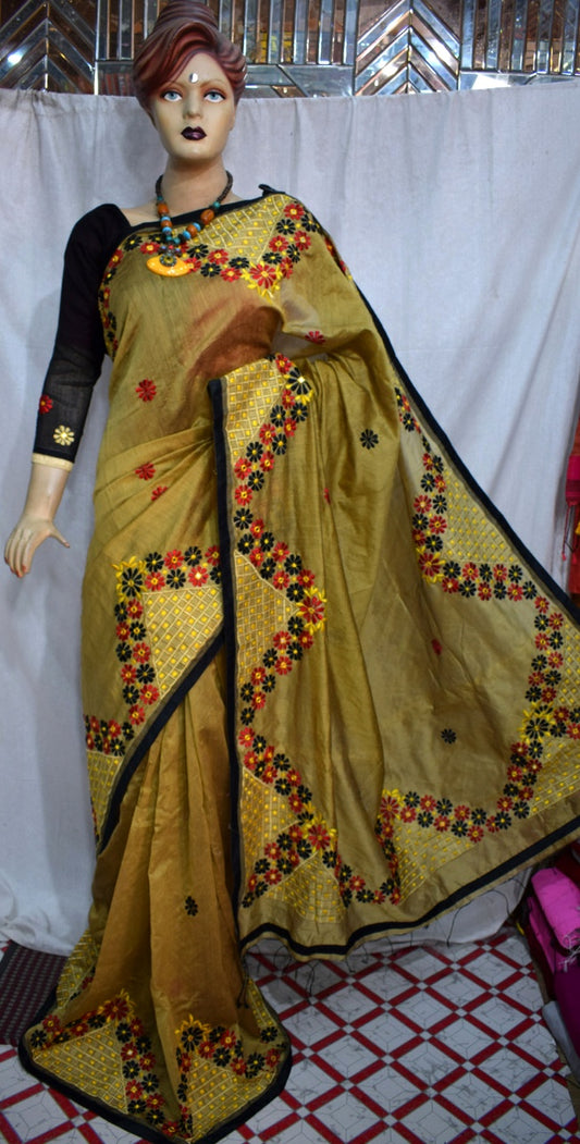 Grey Kathiawari Sarees - Dailybuyys