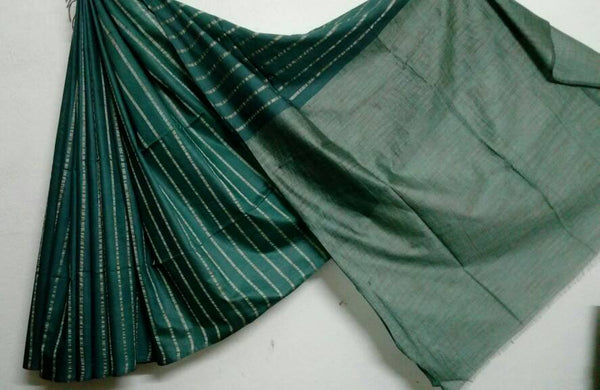 Green Handloom Ghicha Sarees