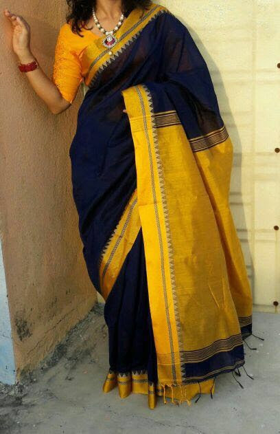 TIRKI Design Pure Cotton Silk Sarees - Dailybuyys