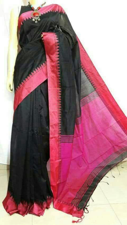 TIRKI Design Pure Cotton Silk Sarees - Dailybuyys