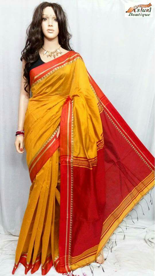 TIRKI Design Pure Cotton Silk Sarees - Dailybuyys