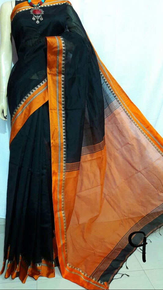 TIRKI Design Pure Cotton Silk Sarees - Dailybuyys
