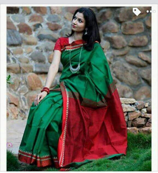 TIRKI Design Pure Cotton Silk Sarees - Dailybuyys