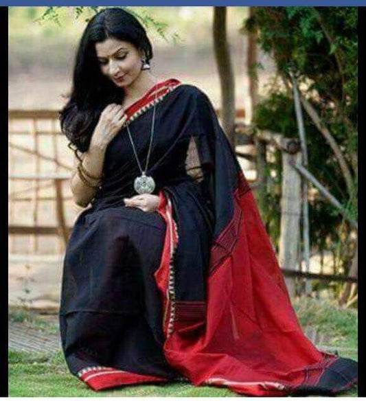 TIRKI Design Pure Cotton Silk Sarees - Dailybuyys