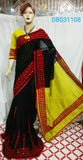 Black Yellow Bengal Handloom Silk Sarees