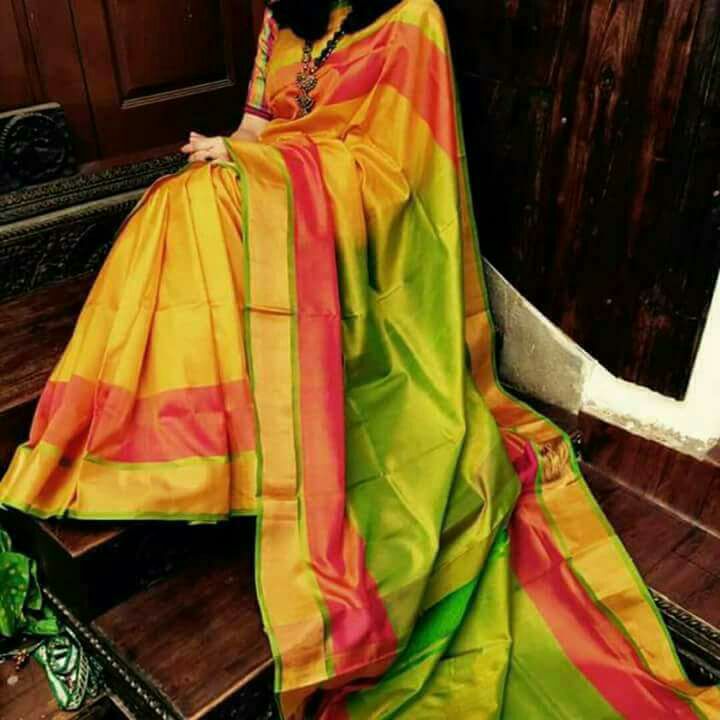 Yellow Uppada Silk Sarees - Dailybuyys