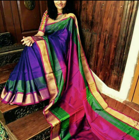 Blue Uppada Silk Sarees