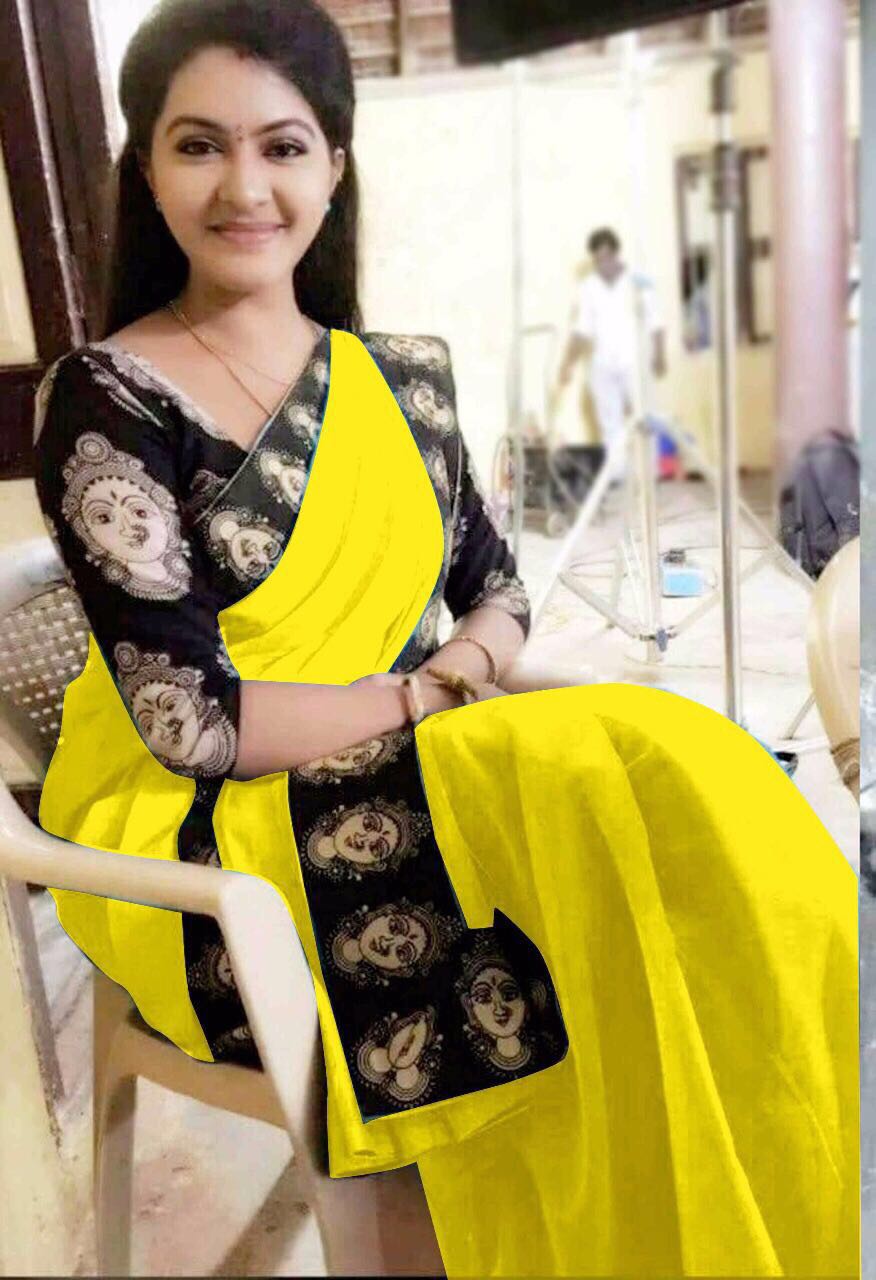 Yellow Chanderi Pure Cotton Sarees - Dailybuyys