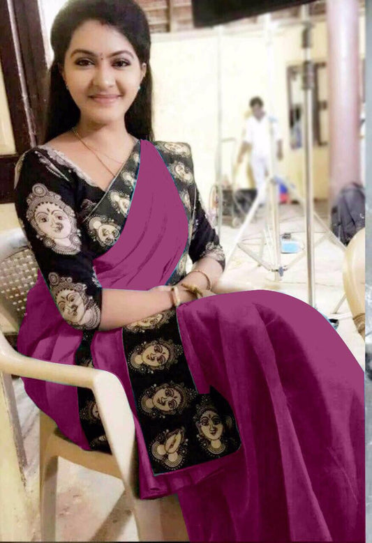 Pink Chanderi Pure Cotton Sarees - Dailybuyys