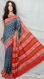 Blue Red Bengal Handloom Silk Sarees