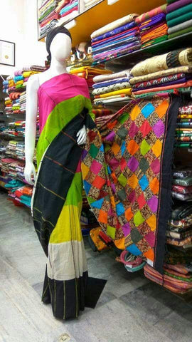 Black Pink Khesh Sarees