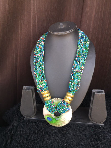 Design Glass Bead Necklace