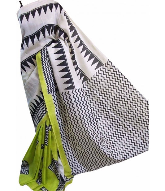 Green Pure Silk Mark Certified Murshidabad Silk Sarees - Dailybuyys