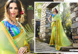Yellow Bamberg Georgette Sarees