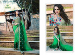 Green Bamberg Georgette Sarees