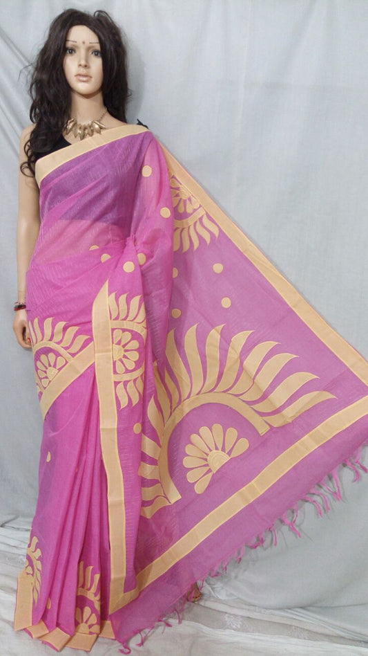 Violet Applique Sarees - Dailybuyys