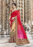 Red Beige Party Wear Sarees