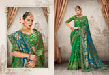 Green Party Wear Sarees