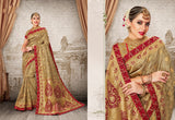 Golden Maroon Party Wear Sarees