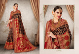 Black Red Party Wear Sarees
