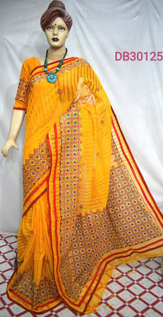 Yellow Gujarati Sarees