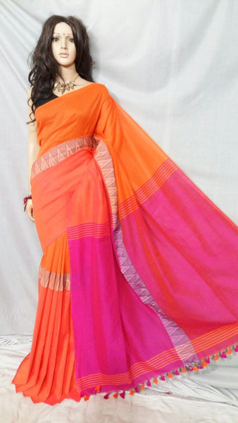 Orange Pink Madhyamani Sarees