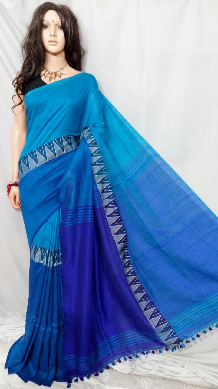 Blue Madhyamani Sarees - Dailybuyys