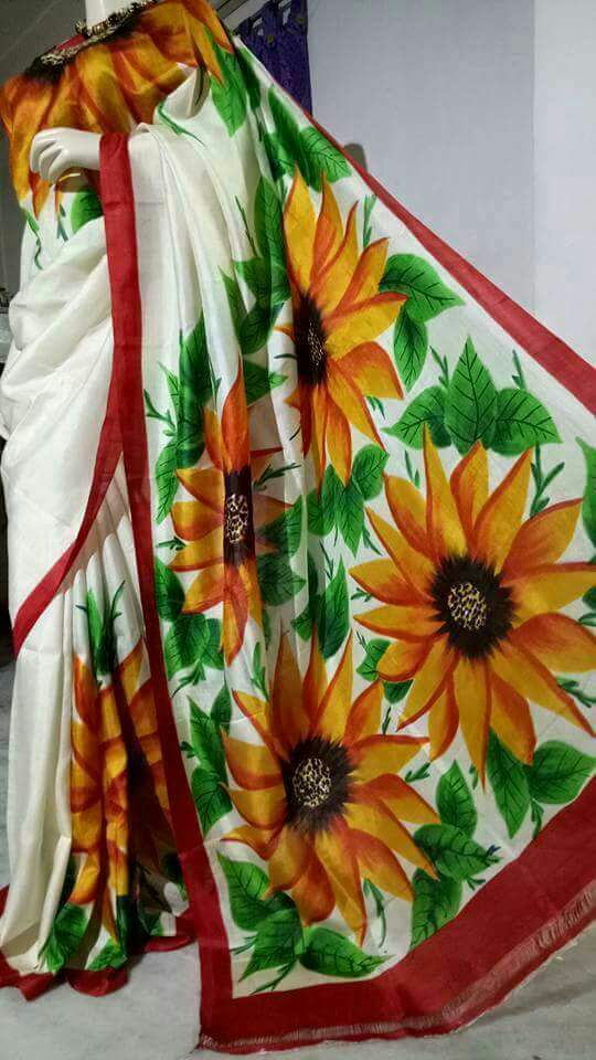 Beige Pure Silk Sarees - Dailybuyys