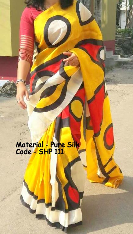 Yellow Pure Silk Sarees