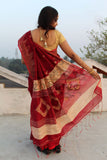 Red Handloom Ghicha Sarees Get Extra 10% Discount on All Prepaid Transaction