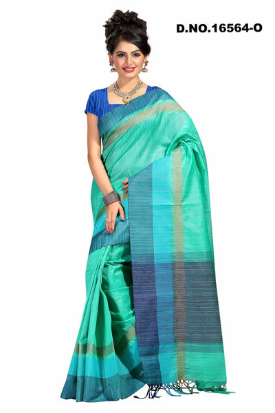 Blue Raw Silk Sarees