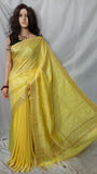 Yellow Bhagalpuri Silk Sarees