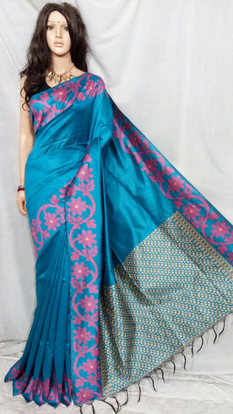 Blue Handloom Silk Sarees