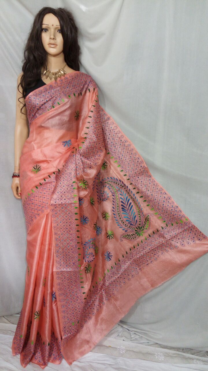 Pink Bhagalpuri Silk Sarees - Dailybuyys