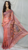 Pink Bhagalpuri Silk Sarees