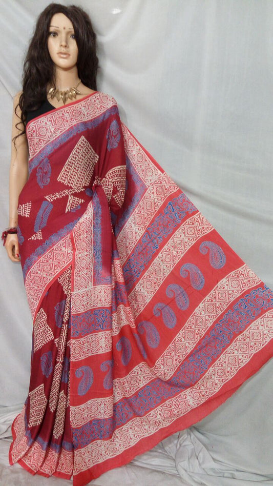 Red Kota Silk Sarees - Dailybuyys