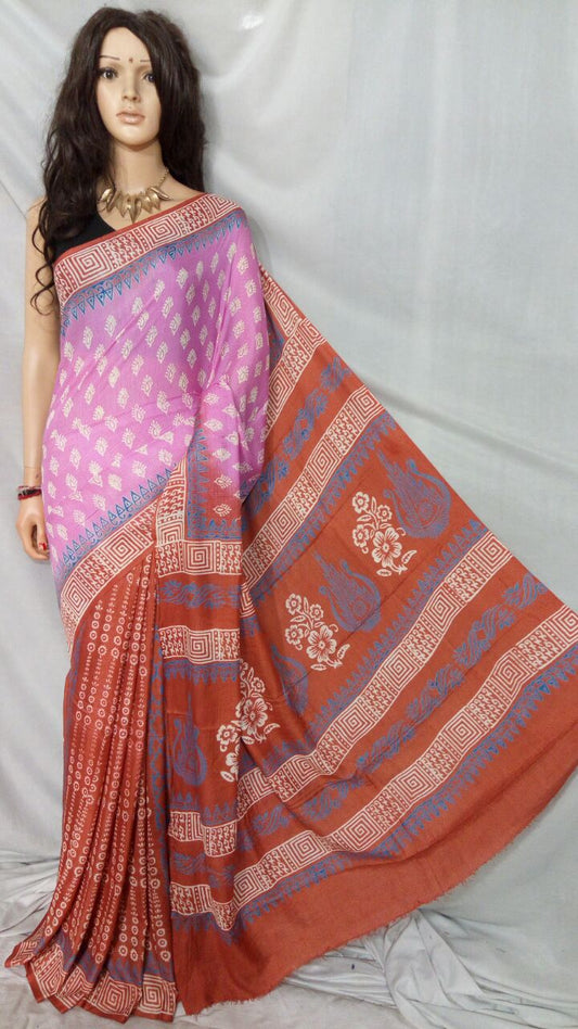 Red Pink Kota Silk Sarees - Dailybuyys