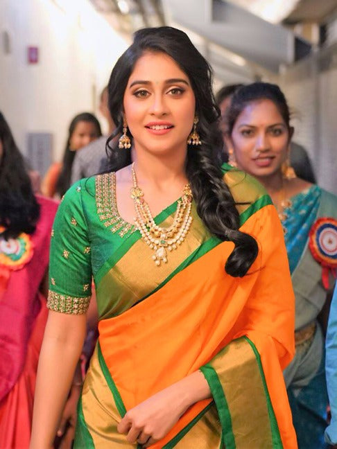 Yellow Chanderi Silk Sarees